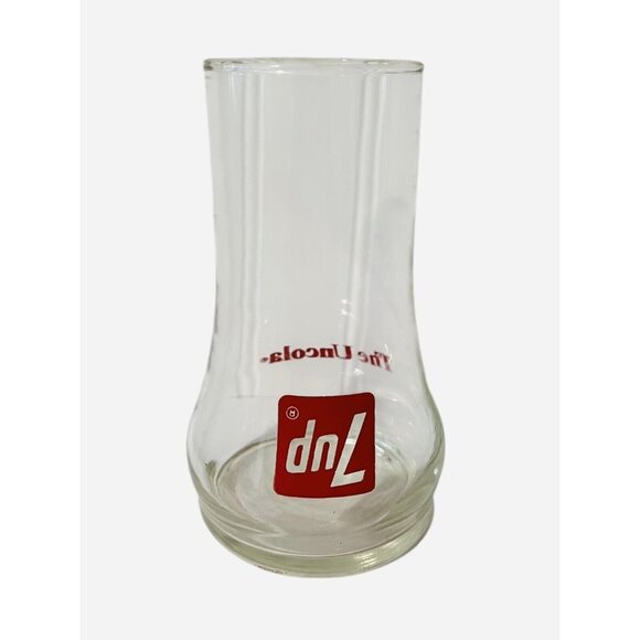 7UP Glass The Uncola Collectible Upside-Down Drinking Man cave Vintage 1970s‎ - Picture 1 of 2